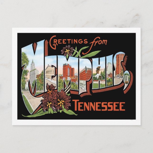 Greetings From Memphis Tennessee US City Postcard (Front)