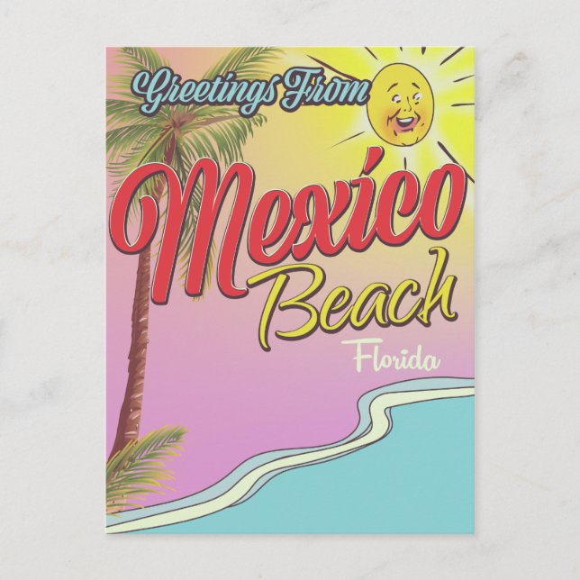 Greetings From Mexico Beach Florida Postcard (Front)