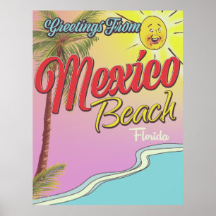 Greetings From Mexico Beach Florida Poster