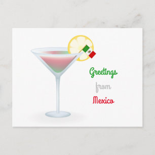 Greetings From Mexico Cocktail Holiday Card
