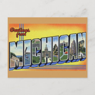 Greetings From Michigan Postcard