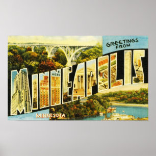 Greetings from Minneapolis Minnesota Poster