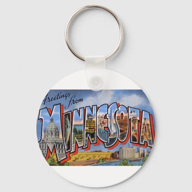 Greetings From Minnesota Key Ring (Front)