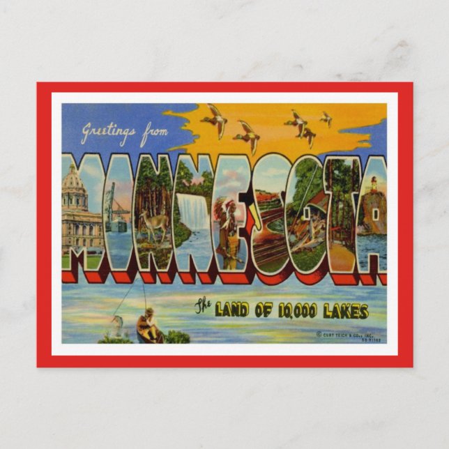 Greetings From Minnesota Postcard (Front)