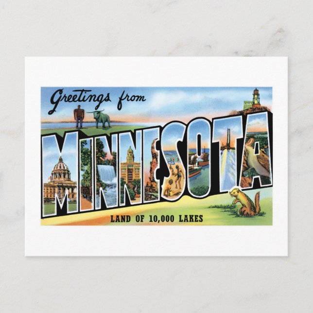 Greetings from Minnesota! Postcard (Front)