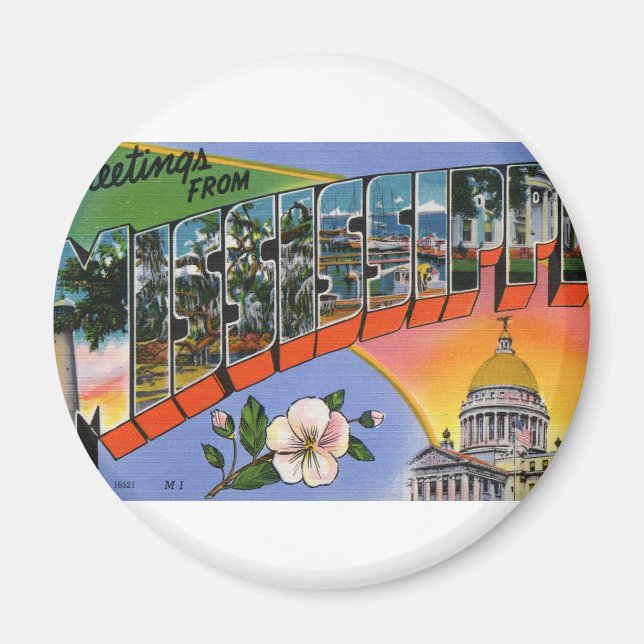 Greetings From Mississippi Magnet (Front)