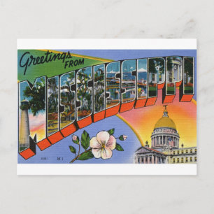Greetings From Mississippi Postcard