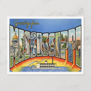 Greetings From Mississippi Postcard