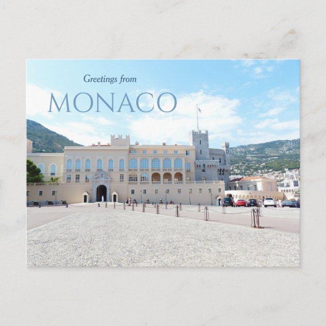 Greetings from Monaco Postcard Prince's Palace (Front)