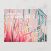 Greetings from Murano Italy Postcard