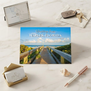 Greetings from Naples Florida Beach Postcard