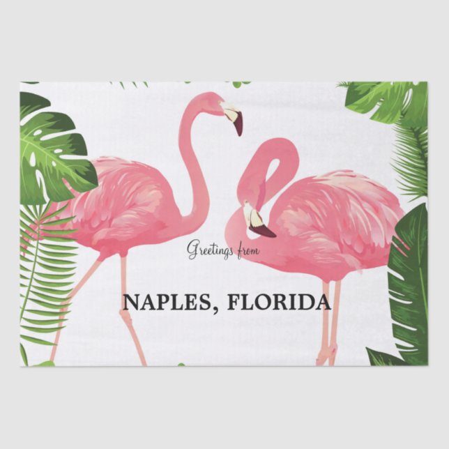 Greetings from Naples, Florida Tissue Paper (Front)