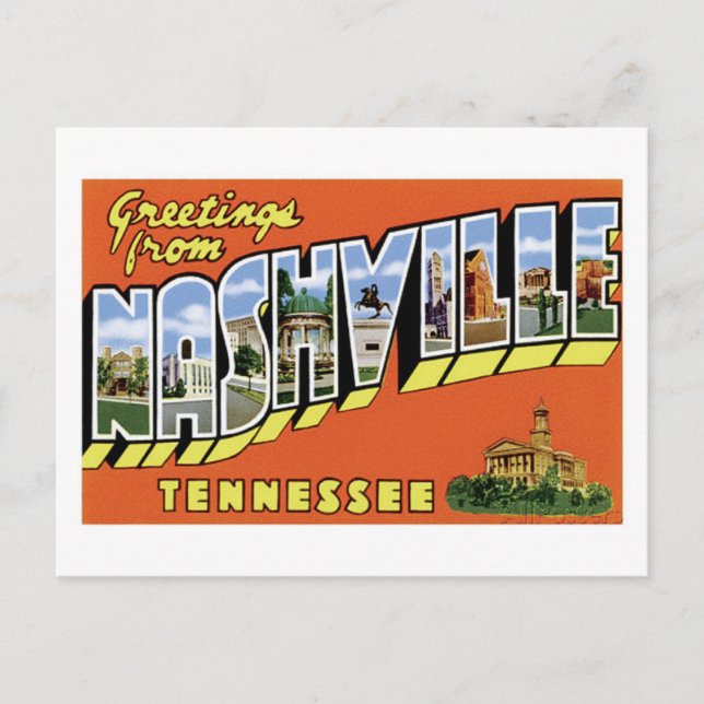 Greetings From Nashville! Postcard (Front)