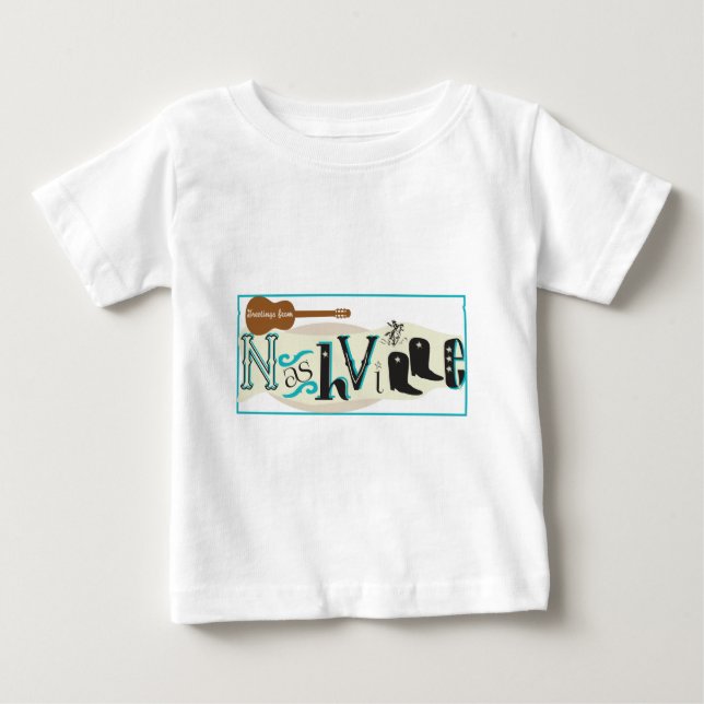 Greetings from Nashville Retro Baby T-Shirt (Front)