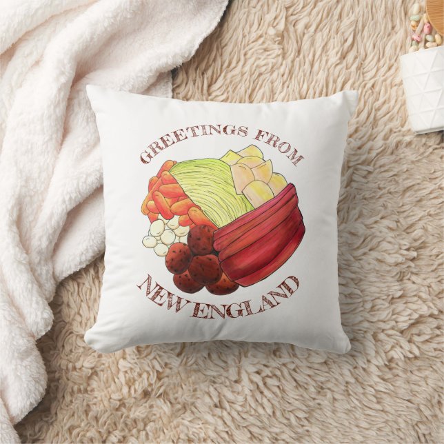 Greetings from New England Classic Boiled Dinner Cushion (Blanket)