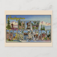 Greetings from New Hampshire Large Letter Postcard
