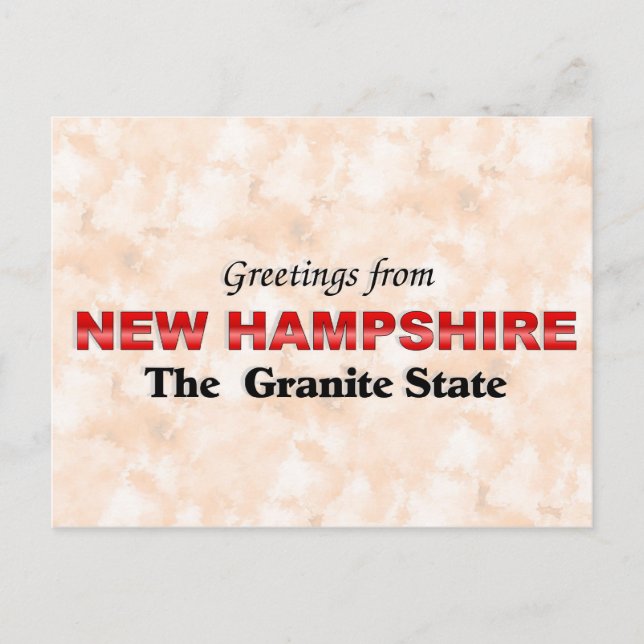 Greetings from New Hampshire Postcard (Front)