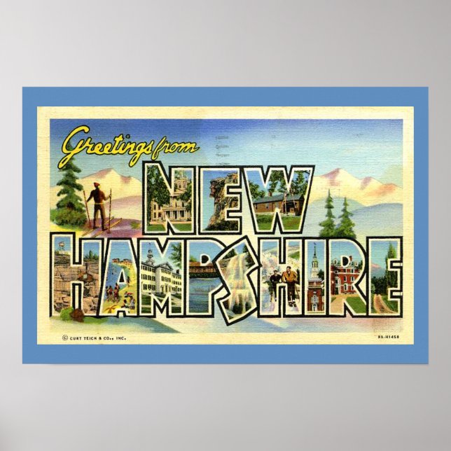 Greetings From New Hampshire Poster (Front)
