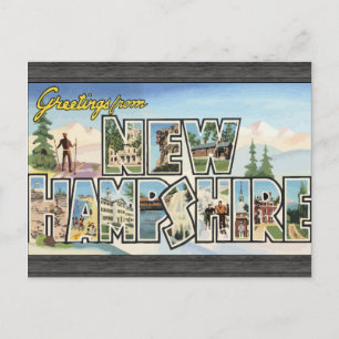 Greetings From New Hampshire, Vintage Postcard