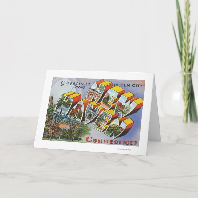 Greetings From New Haven, CT Card (Front)