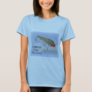 Greetings From New Jersey Fishing Lure T-Shirt