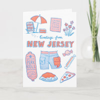 Greetings From New Jersey Letterpress Card