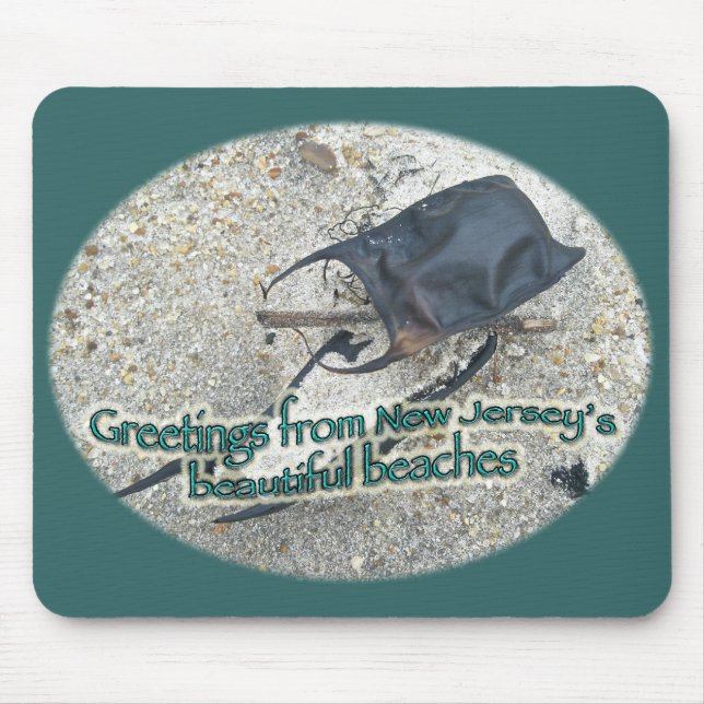 Greetings From New Jersey's Beautiful Beaches Mouse Pad (Front)