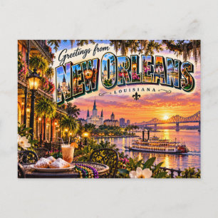 Greetings From New Orleans Louisiana Postcard