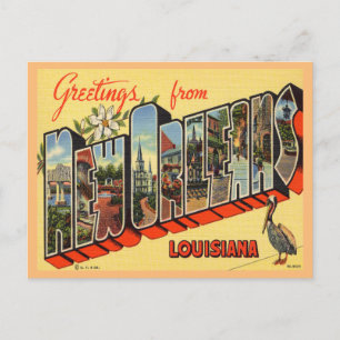 Greetings from New Orleans, Louisiana Travel Postcard
