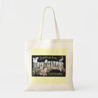 Greetings from New Orleans, Louisiana Vintage Post Tote Bag
