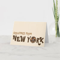 Greetings from New York City Marble Rye Bagel NYC