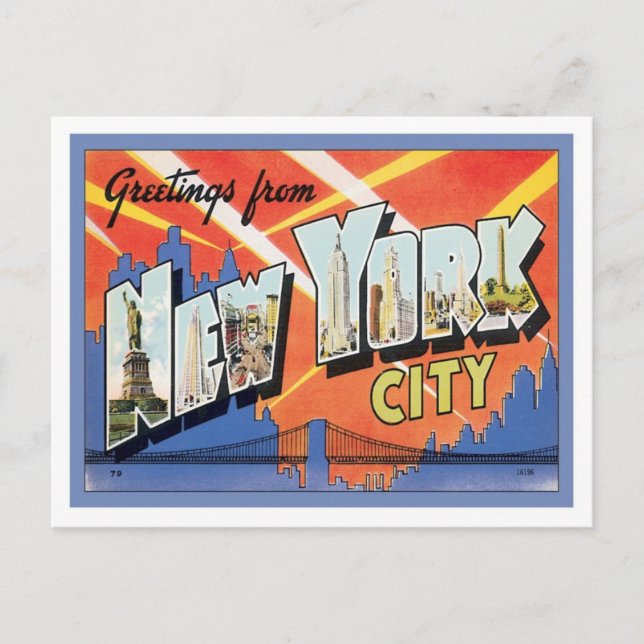 Greetings From New York City Postcard (Front)