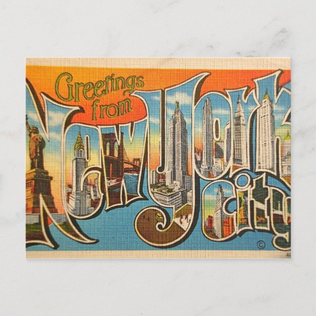 Greetings From New York City Postcard (Front)