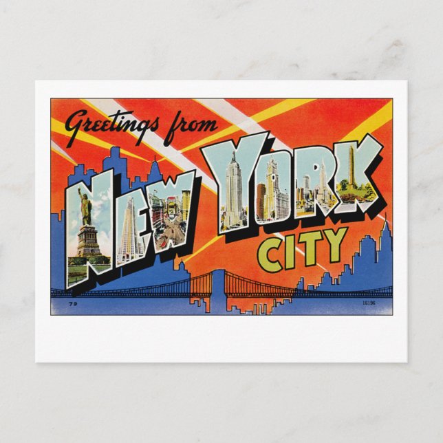 Greetings From New York City Postcard (Front)