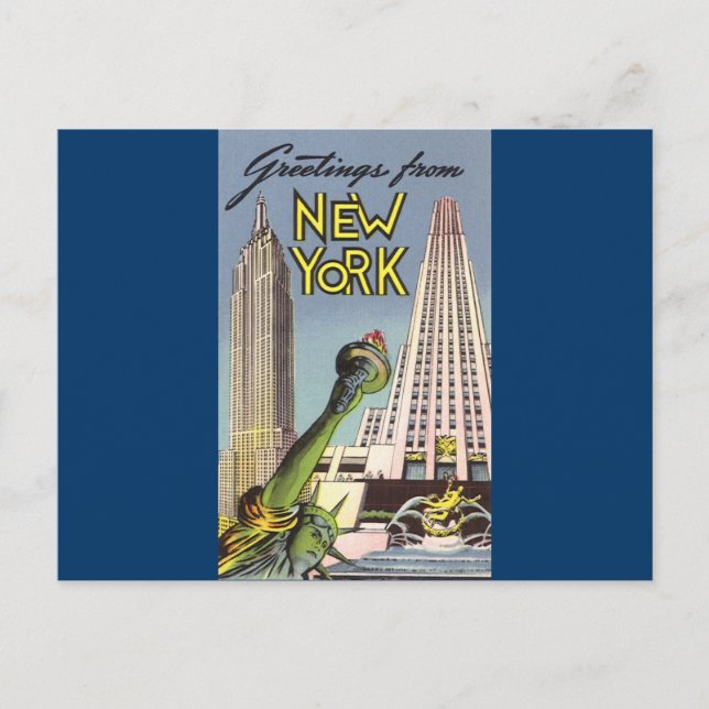 Greetings From New York Postcard (Front)