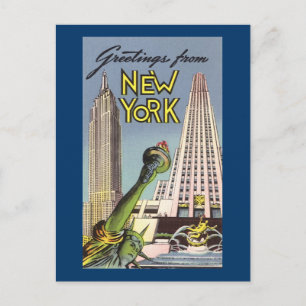 Greetings From New York Postcard