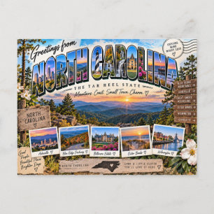 Greetings from North Carolina Postcard