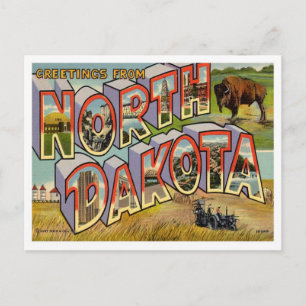 Greetings From North Dakota Postcard