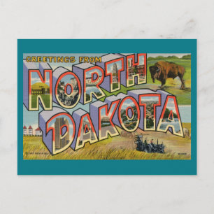 Greetings From North Dakota Postcard