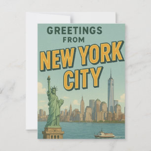 Greetings from NYC Postcard