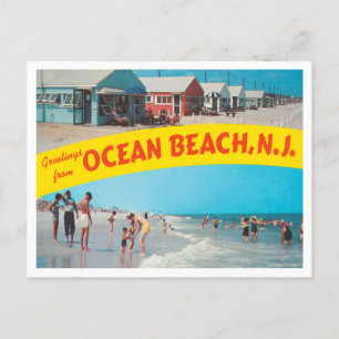 Greetings from Ocean Beach, New Jersey Travel Postcard