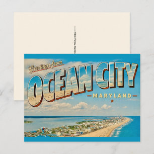 Greetings From Ocean City MD Postcard