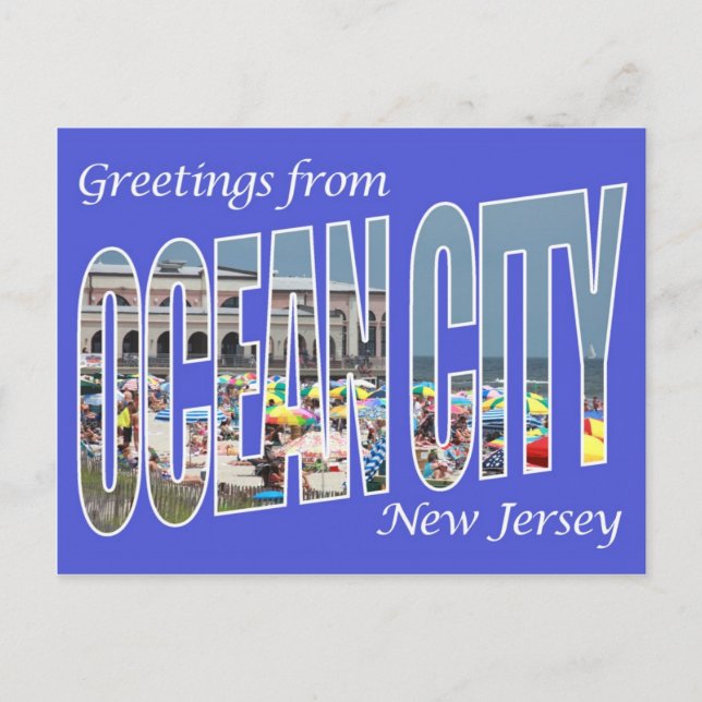 Greetings from Ocean City Postcard (Front)