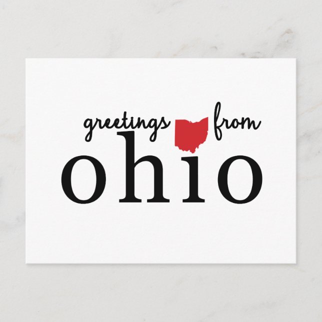 Greetings From Ohio Postcard (Front)