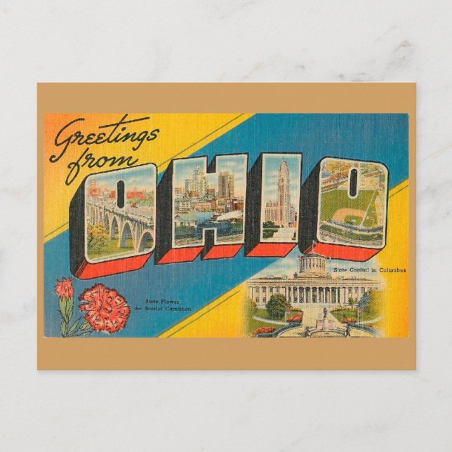 Greetings From Ohio Postcard (Front)