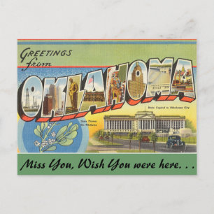Greetings from Oklahoma Postcard
