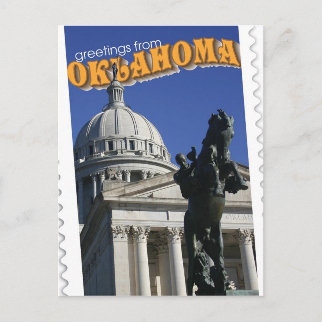 Greetings from Oklahoma Postcard (Front)