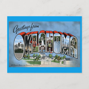 Greetings From Oklahoma Postcard