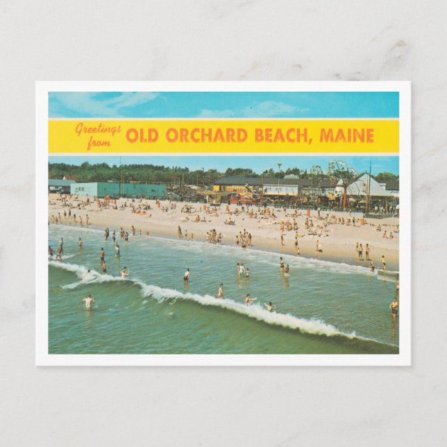 Greetings from Old Orchard Beach, Maine Travel Postcard (Front)