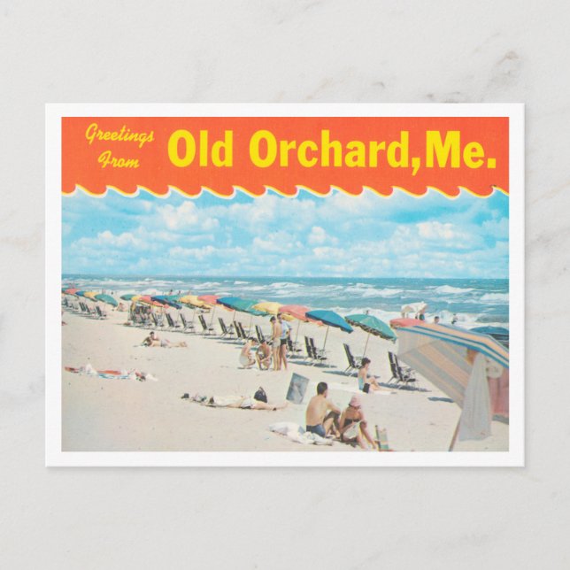 Greetings from Old Orchard Beach, Maine Travel Postcard (Front)